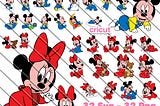 Red Baby Minnie Mouse Svg, Baby Mickey Mouse Svg, Baby Minnie and Mickey Party Svg, Svg For Cricut, Red Minnie Mouse, Birthday Svg,