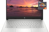 Best Laptop Under$500HP 14 Laptop, AMD Ryzen 5 5500U, 8 GB RAM, 256 GB SSD Storage, 14-inch Full HD Display