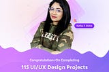 Completed 115 UI/UX Design Projects