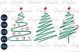 Christmas Tree SVG, Christmas Tree PNG, Christmas SVG, New Years Svg, Dxf, Svg Files For Cricut, Silhouette, Sublimation Designs Downloads