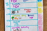 My schedule on how i structure my sons day using time blocks