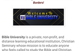 Bible University — Is it Good?