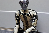 A Shiny Transformer robot in a snake skin suit