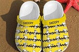 Personalised Snoopy Charlie Brown Peanuts Custom Rubber Crocs Crocband Clogs