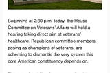 Republicans do NOT support Veterans.