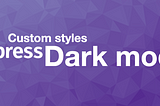 Apply Dark mode on Cypress