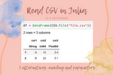 Read CSV to Data Frame in Julia (programming lang)