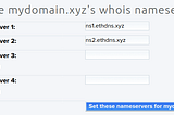 Using EthDNS to host your DNS domain