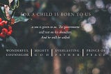 The birth of Jesus Christ and its relation to Politics and Governance