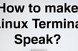 Linux Terminal Speak