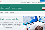 Autonomous Data Warehouse (Oracle)