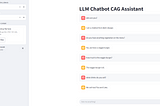 Streamlit frontend of our CAG chatbot