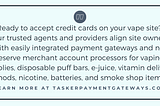 Vaporizer & e-juice payments | Tasker Payment Gateways LLC