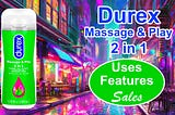Durex Massage & Play 2 in 1 Lubricant, 6.76 fl. oz. Soothing Touch with Aloe Vera. Lube & Massage