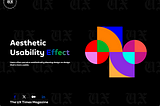 Graphical banner design showing how users perceive aesthetic designs