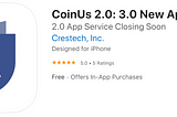 [ANN] CoinUs 2.0 iOS Ver. Service Closure