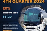 20% discount on bus tickets Tallinn — St. Petersburg — Tallinn