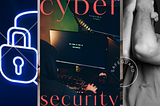 a lock made of neon light, a hacker, and a person regretting after being hacked