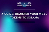 A Tutorial: How to transfer your WEYU tokens to Solana via the Portal bridge?