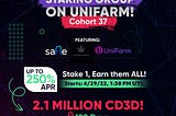 CD3D x UniFarm GROUP STAKING Begins!