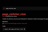 Page-Switcher-View pattern