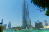 Sky flying in the shadow of the Burj Khalifa