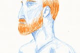 Life Drawing: Lots of beards and abstract skin!