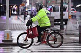 electric bike used for food delivery in new york