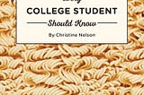 [READING]-Recipes Every College Student Should Know (Stuff You Should Know)