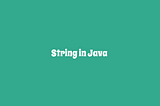 String in Java