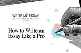 How to write an essay like a pro