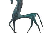 COMPOSED EGYPTIAN HORSE SCULPTURE