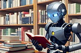 A robot reading a book (AI-Generated on Stable Diffusion)