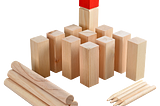 Picture of a kubb set