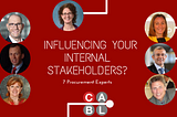 How do you influence your internal stakeholders?