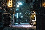 A Snowy Winter Day in Tokyo