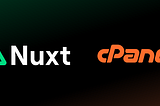 Nuxt & cPanel official logos. Sources are https://nuxt.com/design-kit & https://cpanel.net/company/cpanel-brand-guide/ respectively.