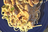 Chicken and Shrimp Carbonara — Main Dishes