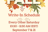 GFC & Refresh Fall 2024 Write-In Season is in Full Swing!