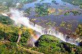 Les chutes Victoria en Afrique centrale