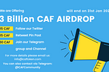 3 Billion CAF AIRDROP