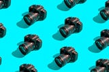 Multiple cameras on a cyan background
