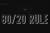 Cover design of the 80/20 rule.