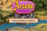 The title screen for Arzette — The Jewel of Faramore