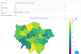 Interactive Dashboard showing UK Census Data for London