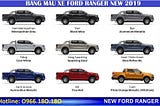 Ford Ranger 2018 2019 màu xe thông số kỹ thuật — 0966180180 Mai Thắm TPKD