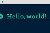 [Hello World] It’s the first blog