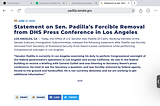 Senator Alex Padilla and the Feds