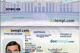 Australia passport PSD download template, (convention travel document)