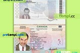 Canada passport PSD download template, 2010 — present